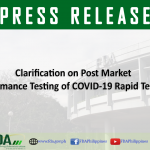 Clarification on Post Market Performance Testing of COVID-19 Rapid Test Kits