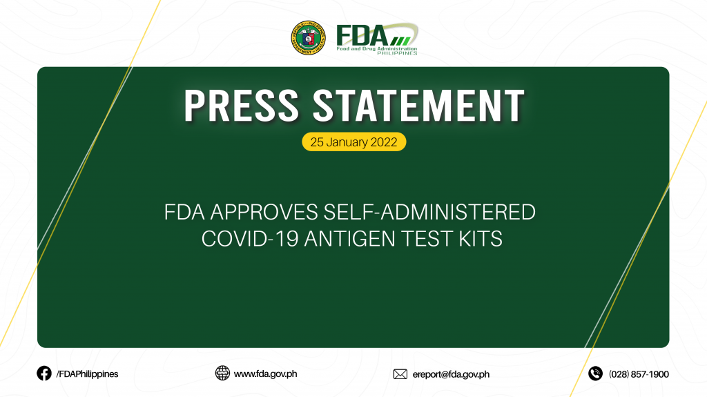 Press Release || FDA APPROVES SELF-ADMINISTERED COVID-19 ANTIGEN TEST KITS