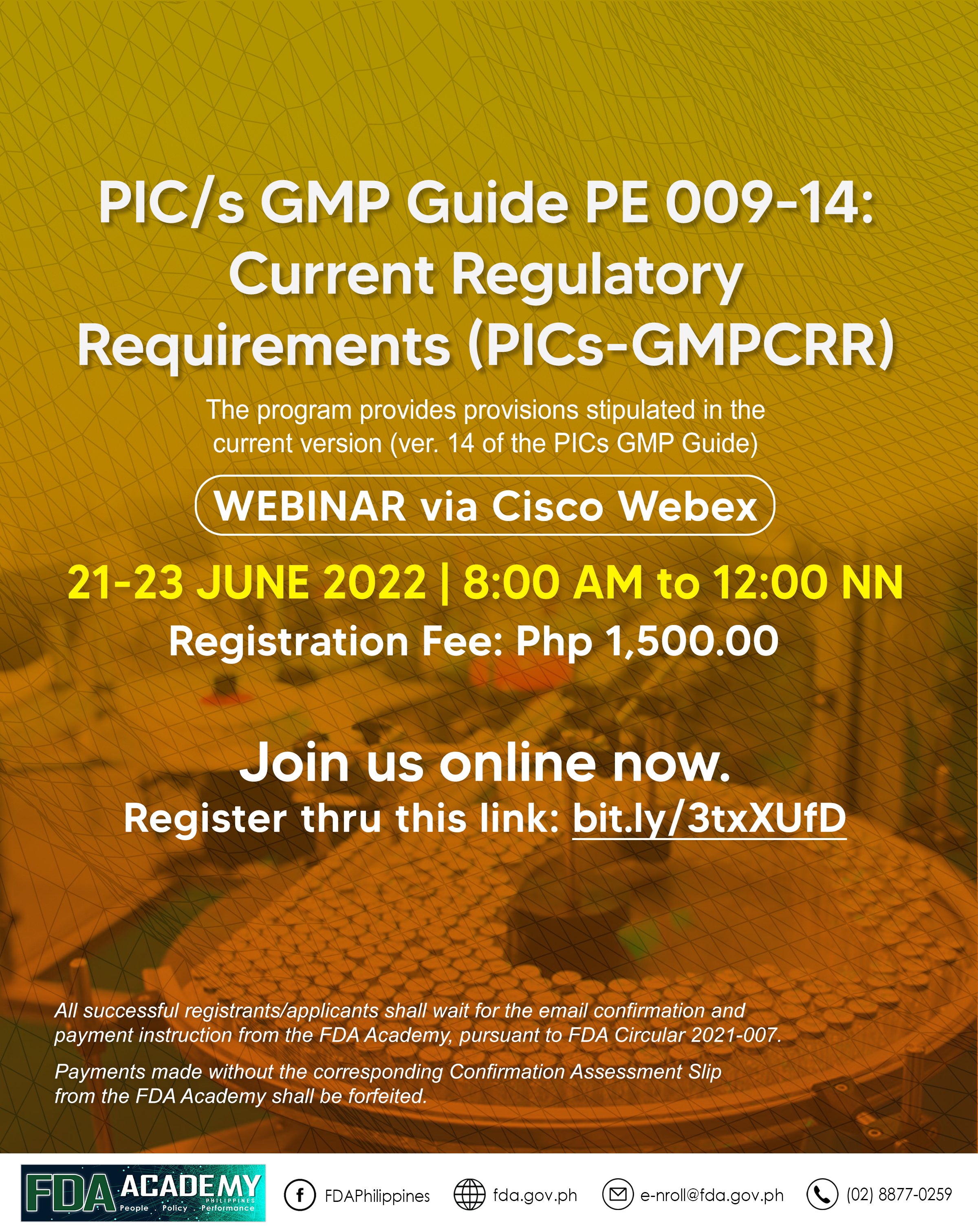 Announcement || PIC/s GMP GUIDE PE 009-14: CURRENT REGULATORY REQUIREMENTS (PICs-GMPCRR)