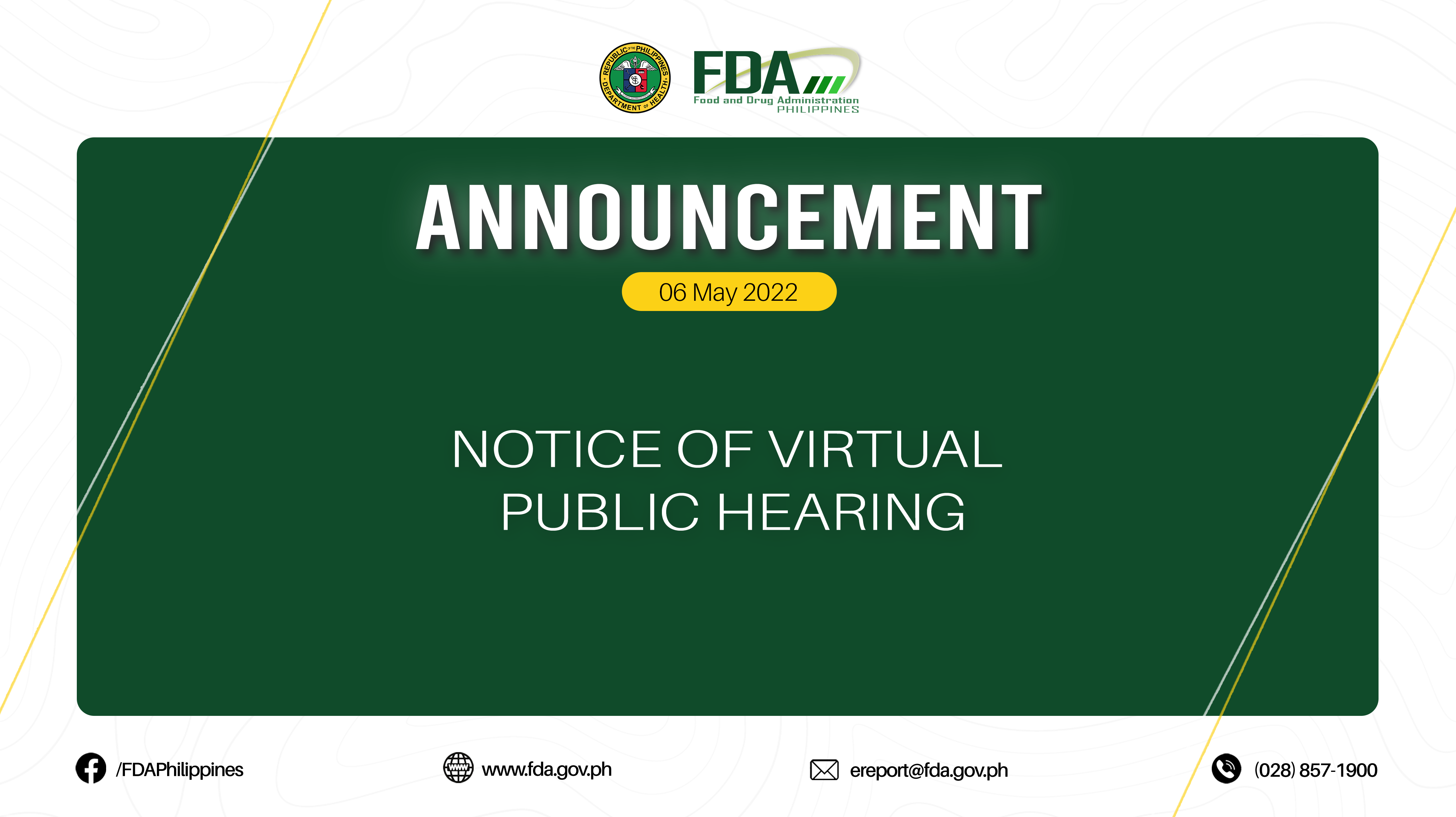 Announcement || Notice of Virtual Public Hearing
