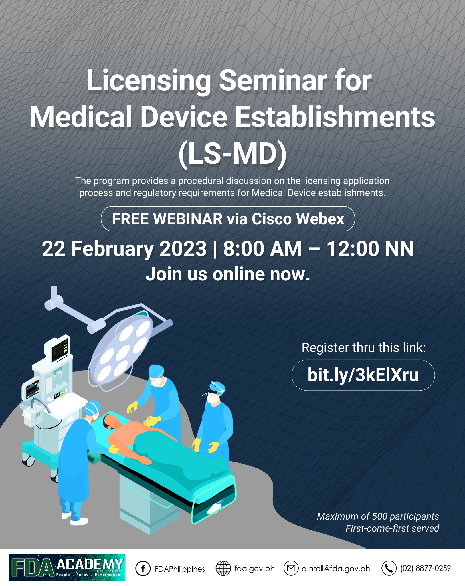 Licensing Seminar for Medical Device Establishments (LS-MD)