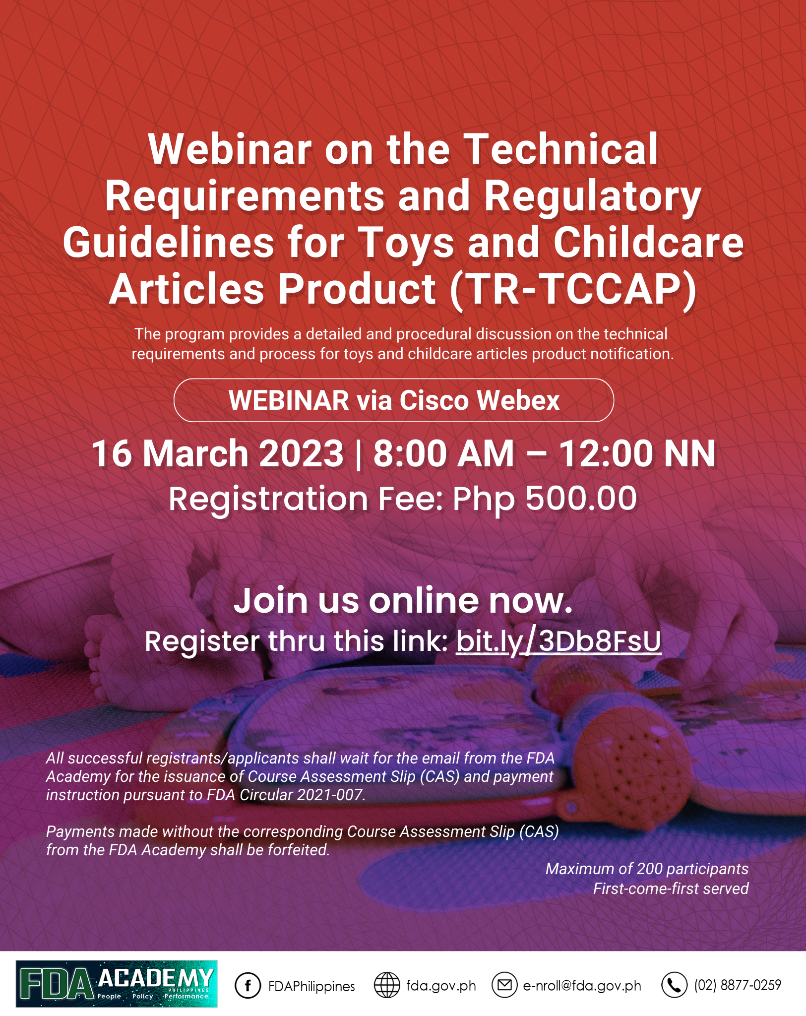 Webinar on the Technical Requirements and Regulatory Guidelines for Toys and Childcare Articles (TCCA) Product (TR-TCCAP)