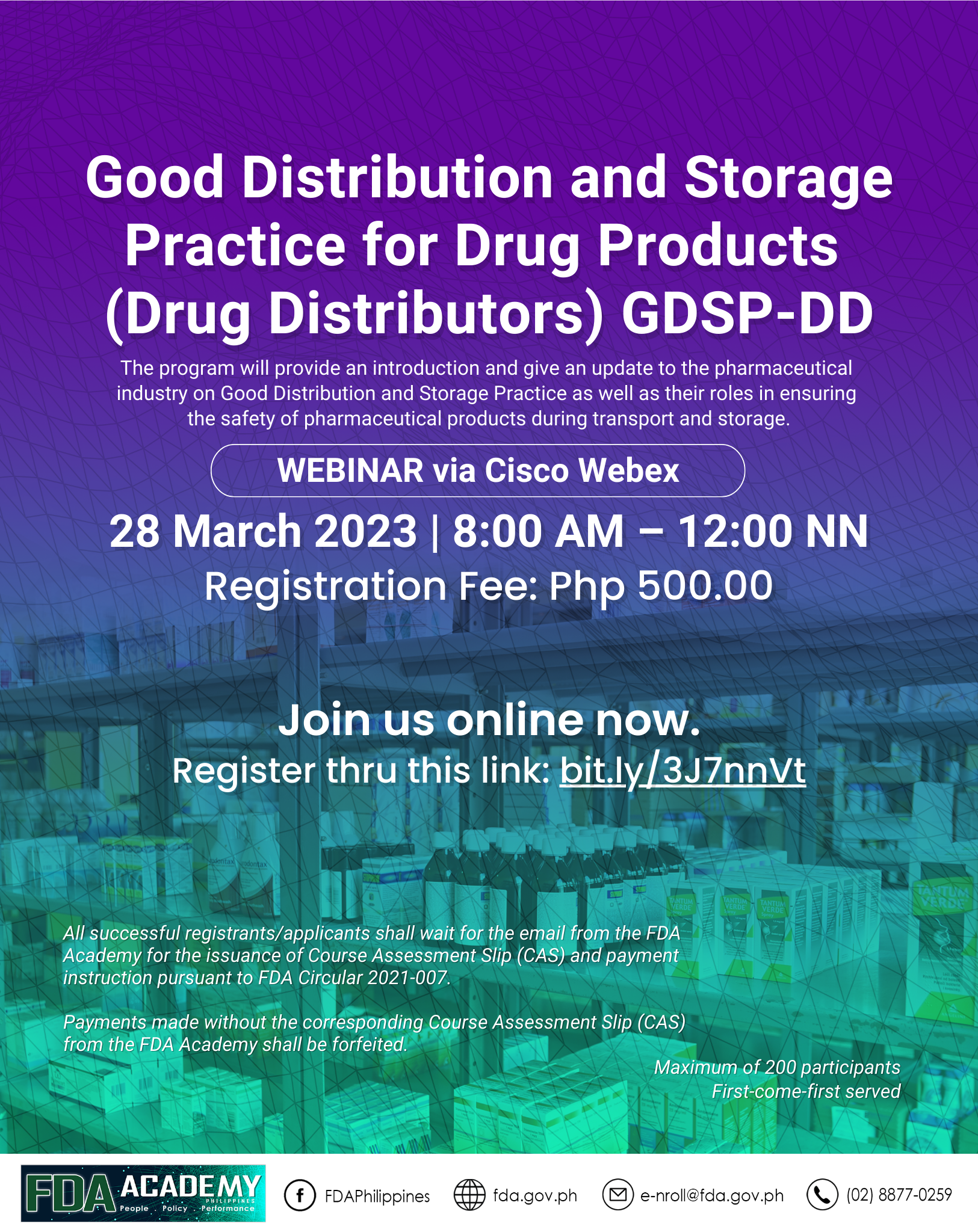 GOOD DISTRIBUTION AND STORAGE PRACTICE FOR DRUG PRODUCTS (DRUG DISTRIBUTORS) GDSP-DD