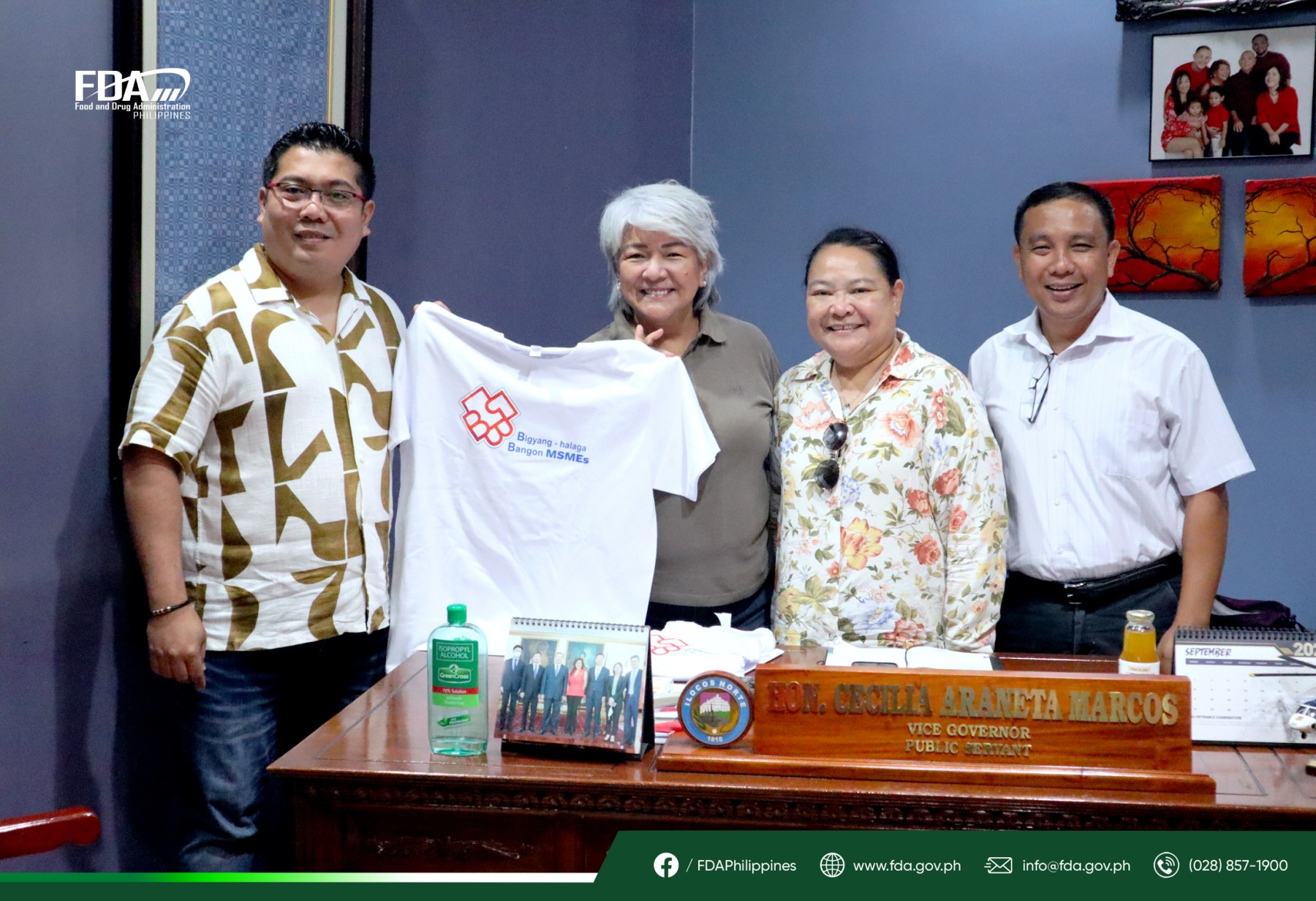 Featured Activity || On 25 April 2023, at the Provincial Capitol of Ilocos Norte, Laoag City. The Food and Drug Administration (FDA), led by Director General Samuel A. Zacate, conducted an official visit that further aimed to strengthen the support of the leadership of the Province of Ilocos Norte and to discuss future programs and collaboration of the Province with the FDA, Vice Governor Cecile Araneta-Marcos graced the meeting with her presence and to show appreciation for the agency’s efforts to protect the public from unsafe and ineffective health products and to promote consumer safety in Ilocos Norte.
