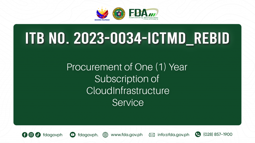 ITB No. 2023-0034-ICTMD_Rebid – Procurement of One (1) Year Subscription of Cloud Infrastructure Service