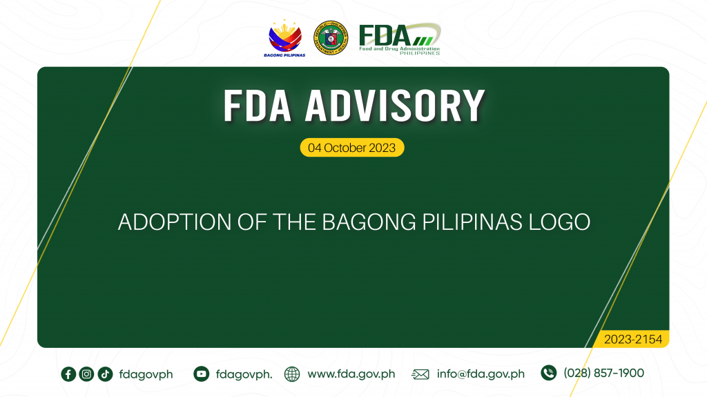FDA Advisory No.2023-2154 || ADOPTION OF THE BAGONG PILIPINAS LOGO