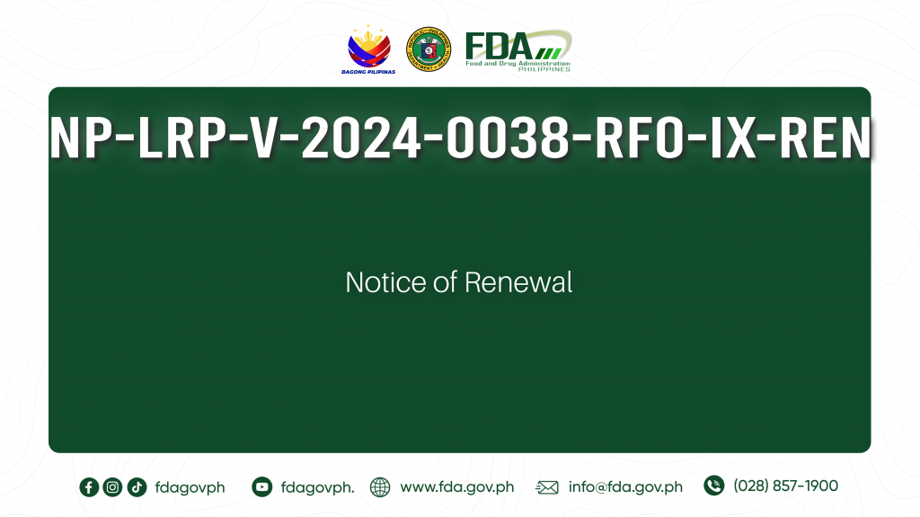NP-LRP-V-2024-0038-RFO-IX-REN || Notice of Renewal
